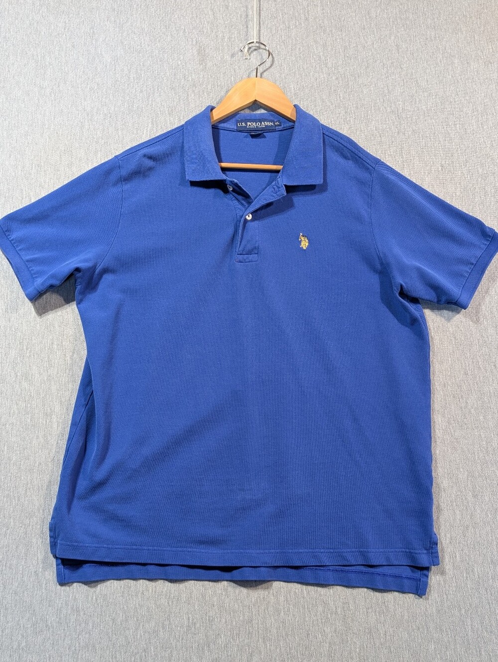 U.S. Polo Assn. Polo Shirt Men's XL Blue Yellow Pony